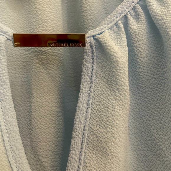 Michael Kors blue cold shoulder women’s XL dressy shirt - Picture 3 of 6